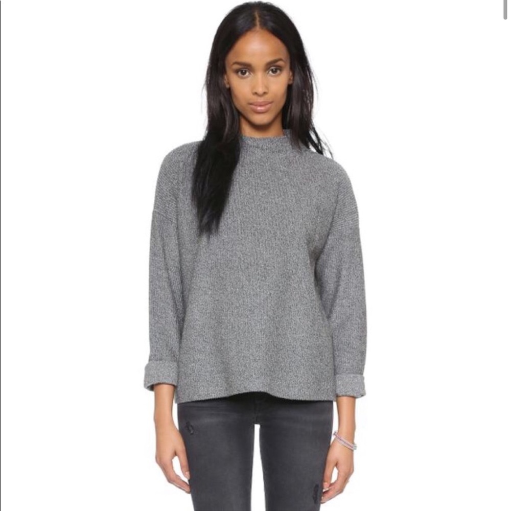 Madewell Ribbed Funnel Neck Sweater Knit Size Small